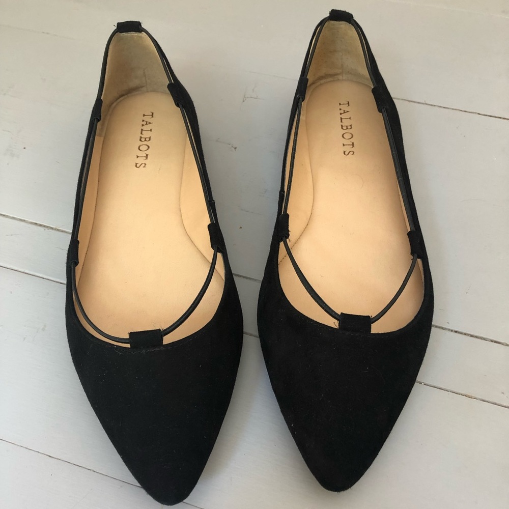 Talbots black suede flats